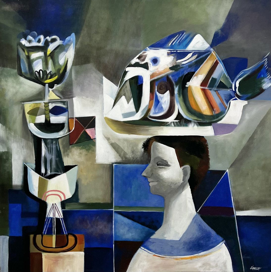 Latin American Modernist Abstract Painting, Signed (1 of 3)