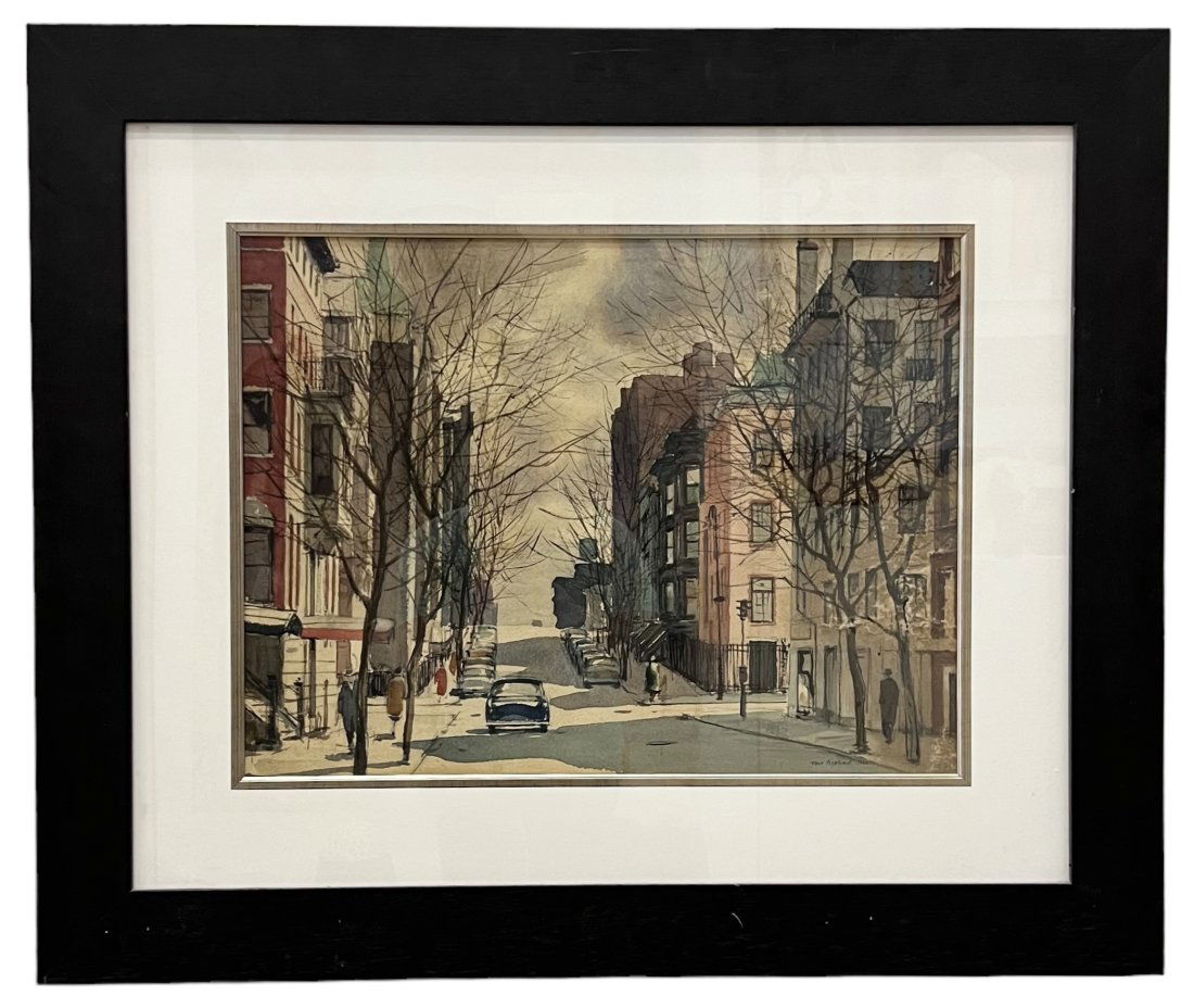 TORE ASPLUND (1903-1978, American) New York City Street Scene (1 of 3)