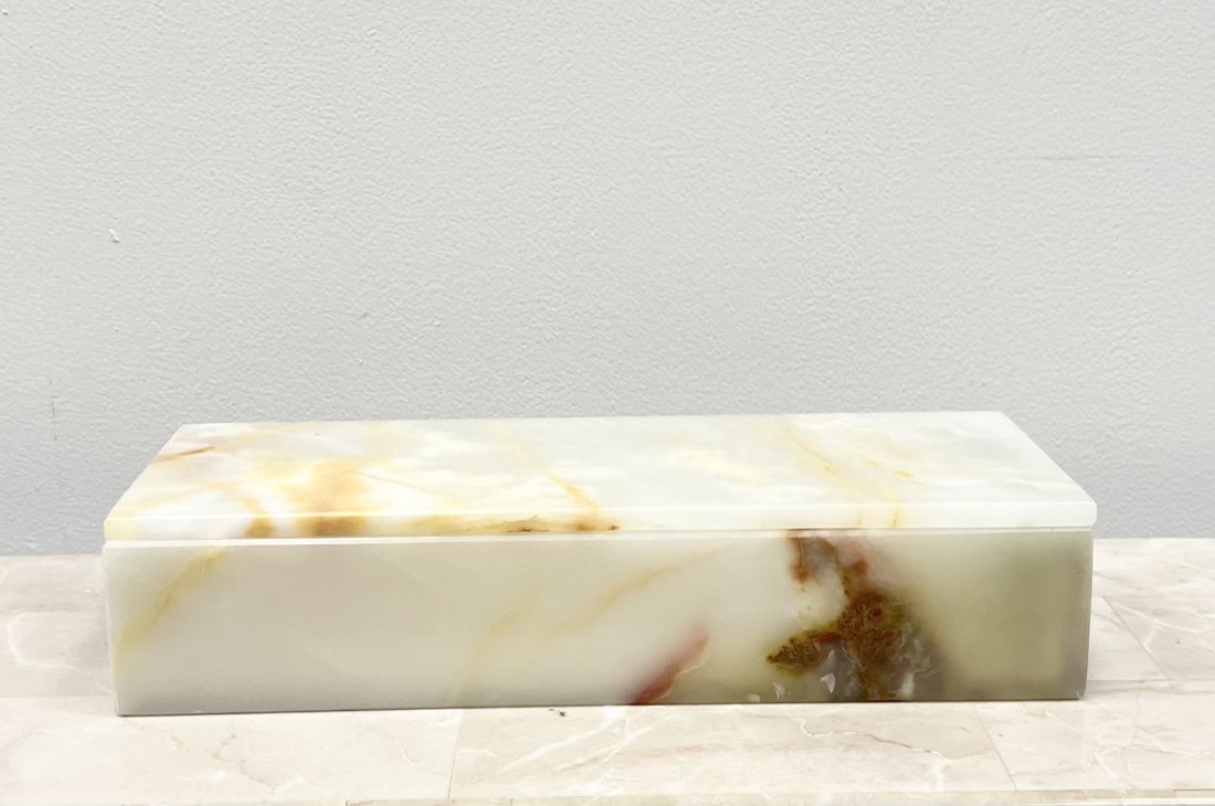 Onyx Stone Box: Size 14 x 5 x 3 in