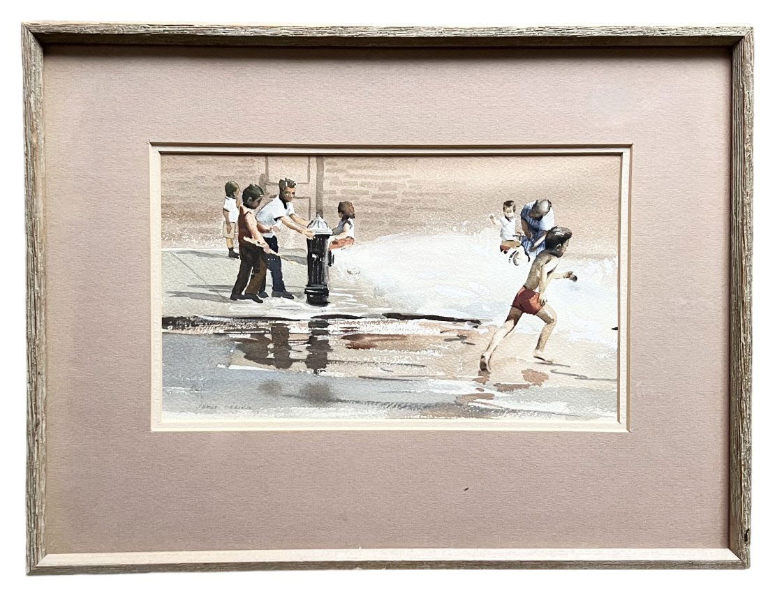 JAMES PHILP FERIOLA (1925-1998, American) Children Playing In Street (1 of 3)