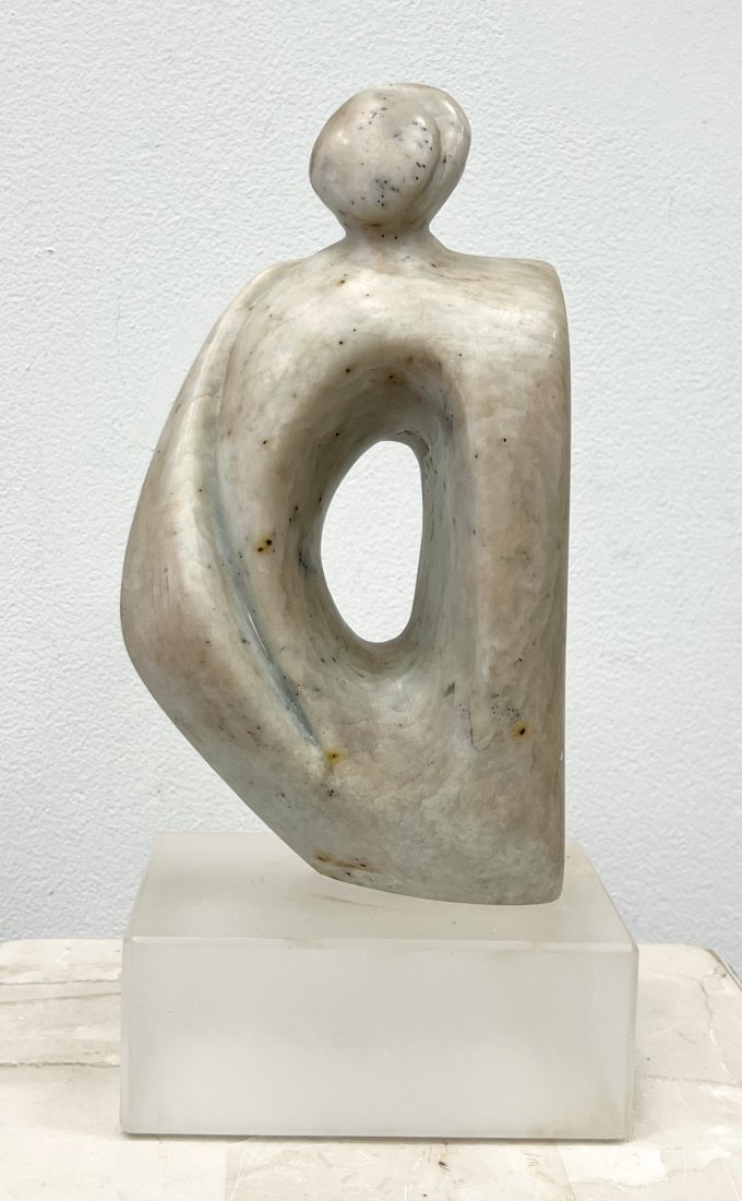 PATRICIA ARMATO (20th c, American) Modernist Stone Sculpture, Chicago Artist: 11 x 5 x 3 in