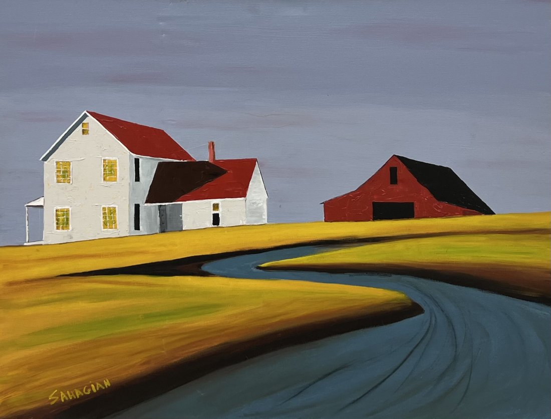 BILL SAHAGIAN (20th c, American) Wisconsin Artist, Landscape: Size 40 x 30 in