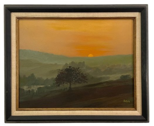 BUTCH KORBISH (20th c, American) 1970's Landscape: 14 x 18 in, 18 3/4 x 22 3/4 in (framed)