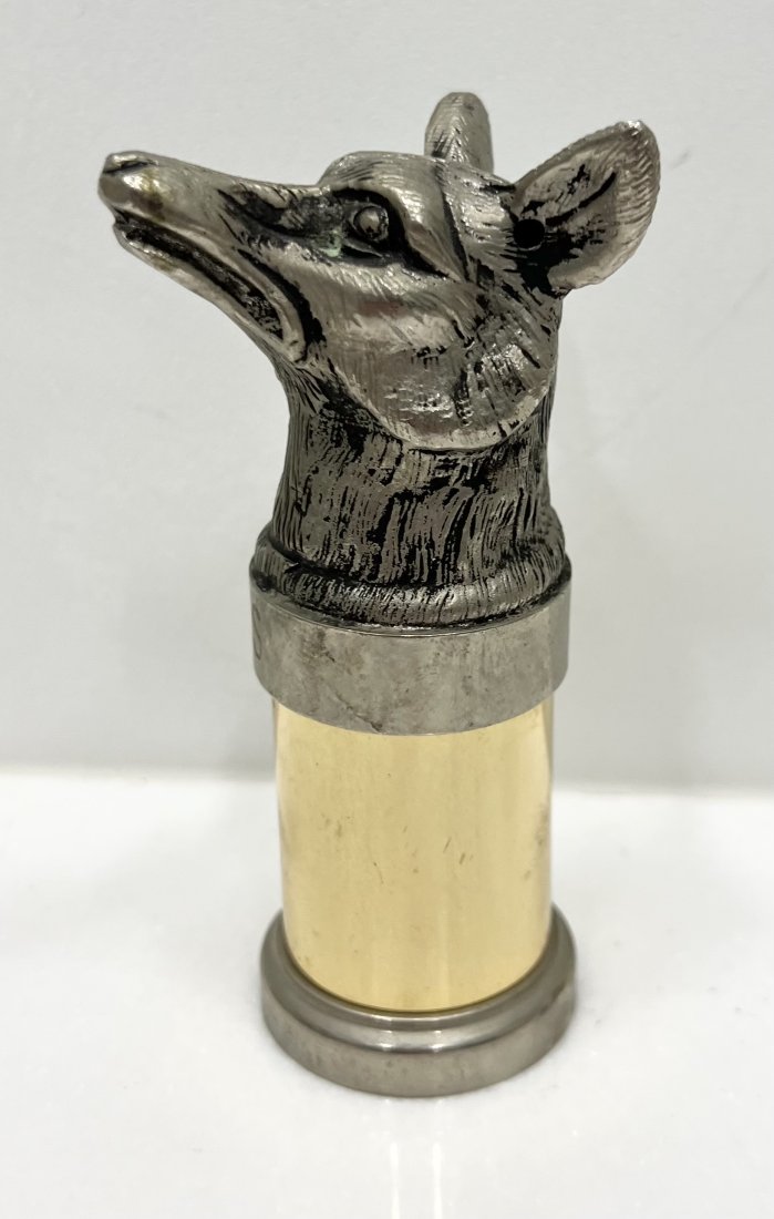 Vintage Gucci, Silver Fox Salt Shaker: 5 in