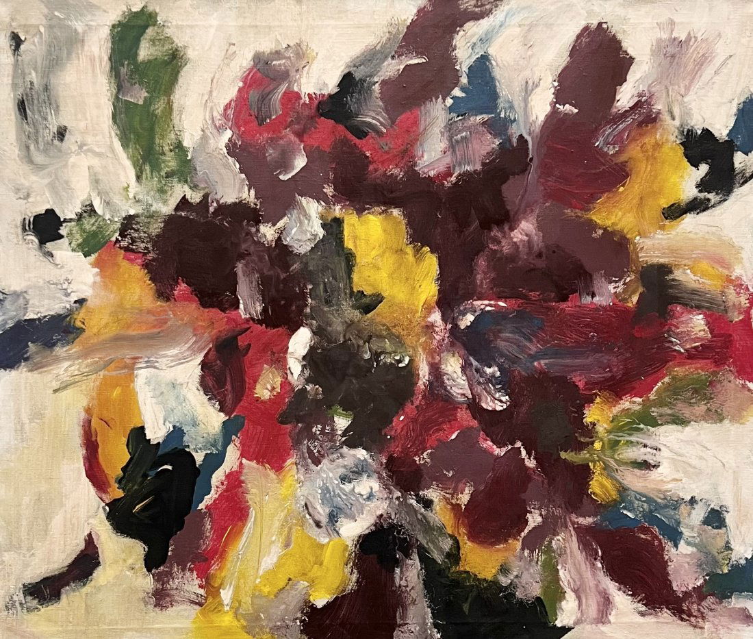 Mid-Century Modern Abstract Painting, Unsigned (1 of 3)