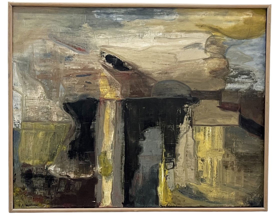 Vintage Mid-Century Abstract, Signed (1 of 5)