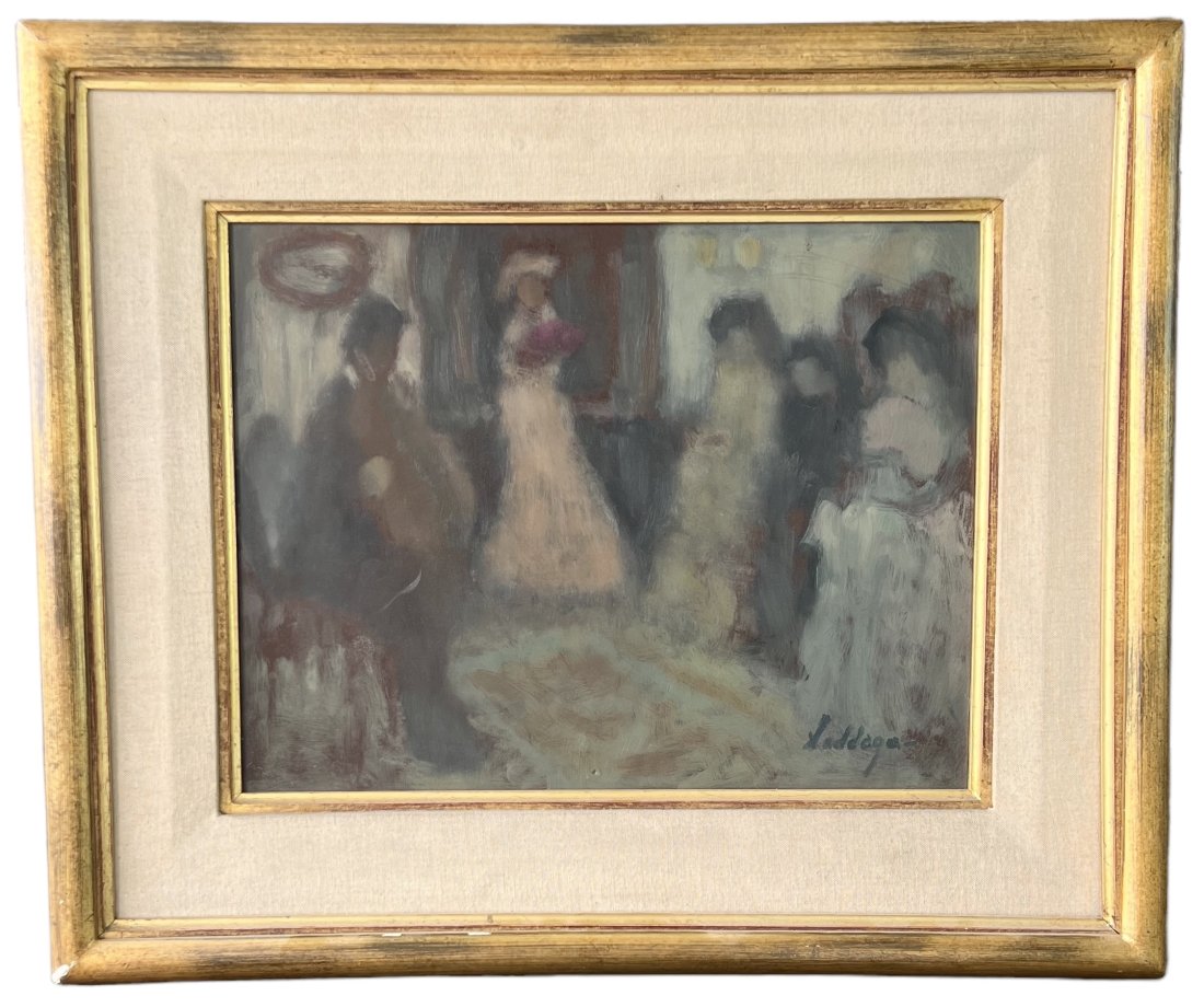 ANGEL LADDAGA (1911-1989, Argentina): Oil on masonite 13 x 11 in, 20 x 17 in (framed)
