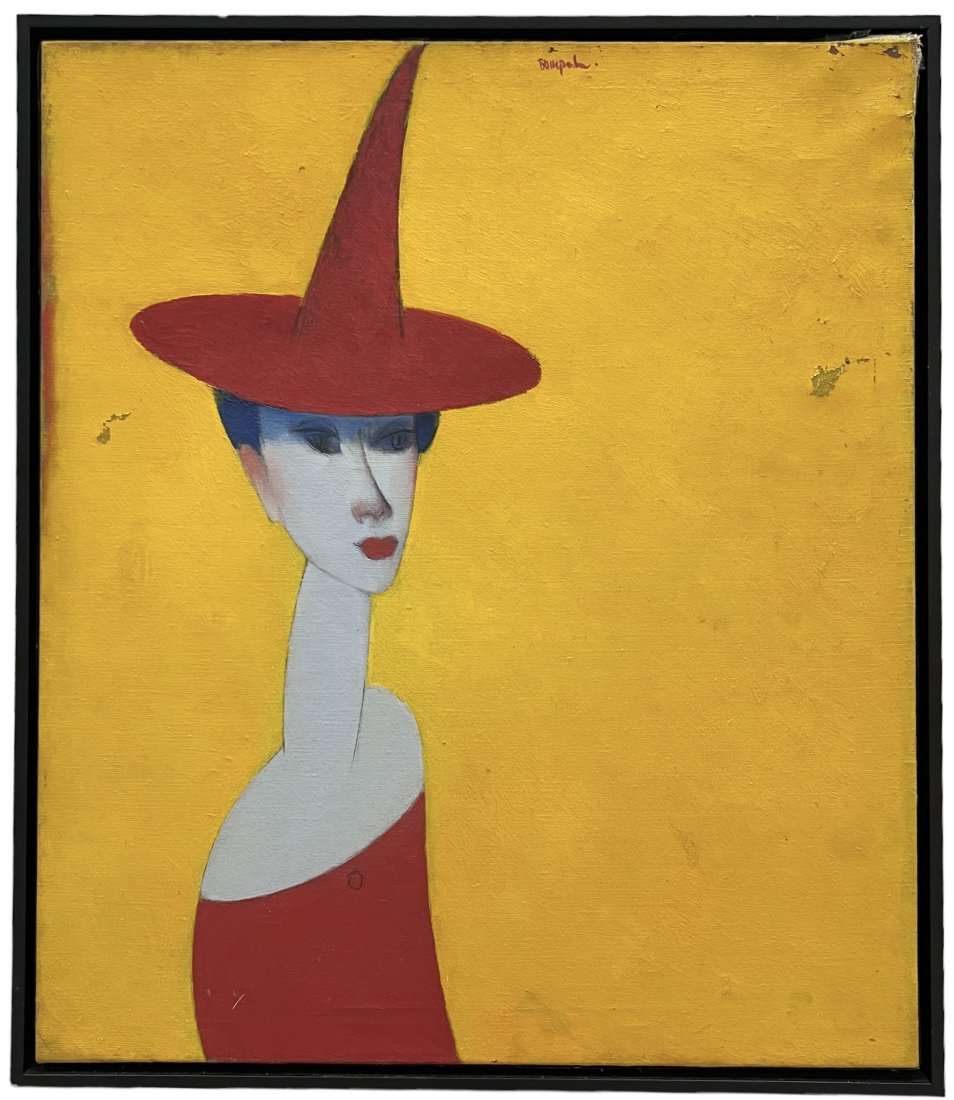 SHAKRO BOKUCHAVA (b. 1951, Georgia): Oil canvas 29.5 x 23.5 in