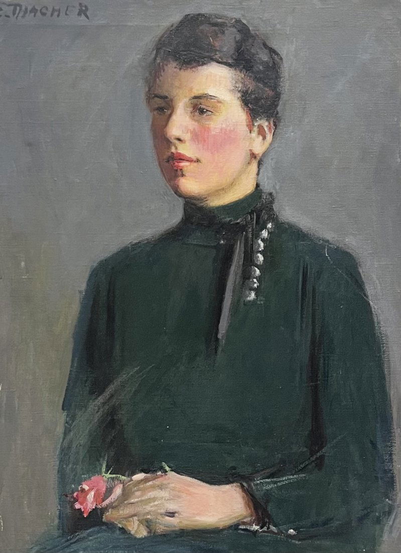 ELIZABETH THATCHER (20th c, American) Portrait (1 of 3)
