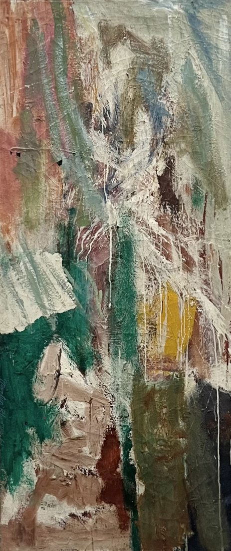 Mid-Century Abstract Expressionist Painting, Unsigned (1 of 5)