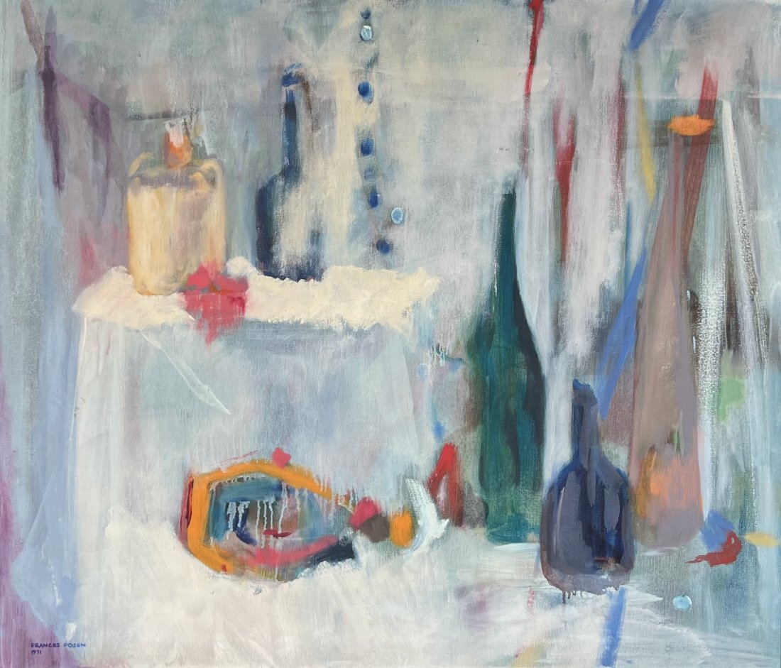 FRANCES POSEN (20th c, American) Still Life, 1970: Oil on canvas 36 x 31 in