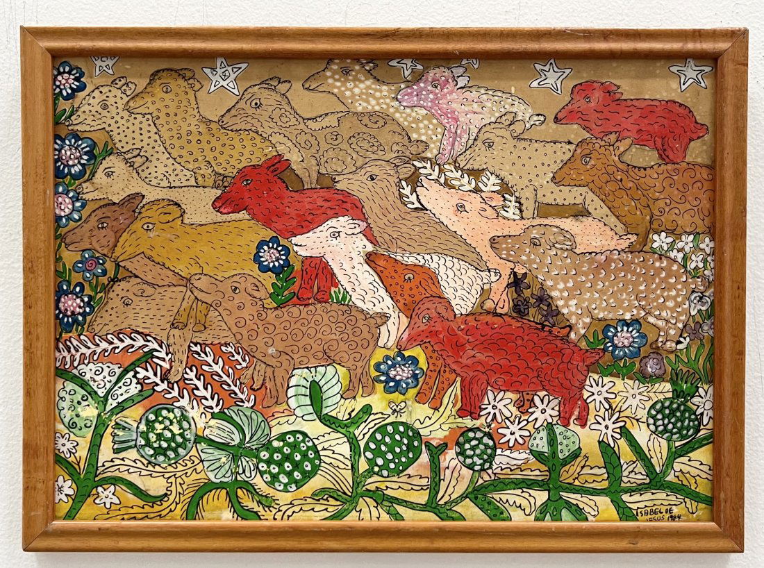 ISABEL DE JESUS (20th c, Brazil) Cows, Naive Art (1 of 3)