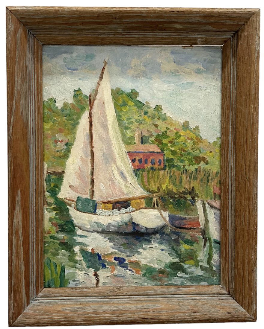 Rockport School Impressionist Harbor Scene, Unsigned (1 of 2)