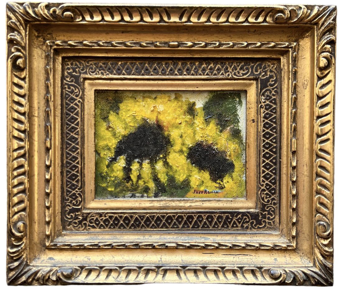 Jose Ramon, Cuban Abstract Of Flowers Signed & Dated 1950 (1 of 3)