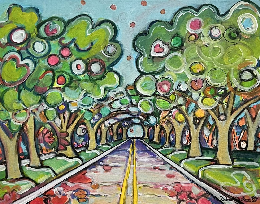 DEBORAH NEUHAUS (20th, American): Acrylic on canvas 20 x 16 in