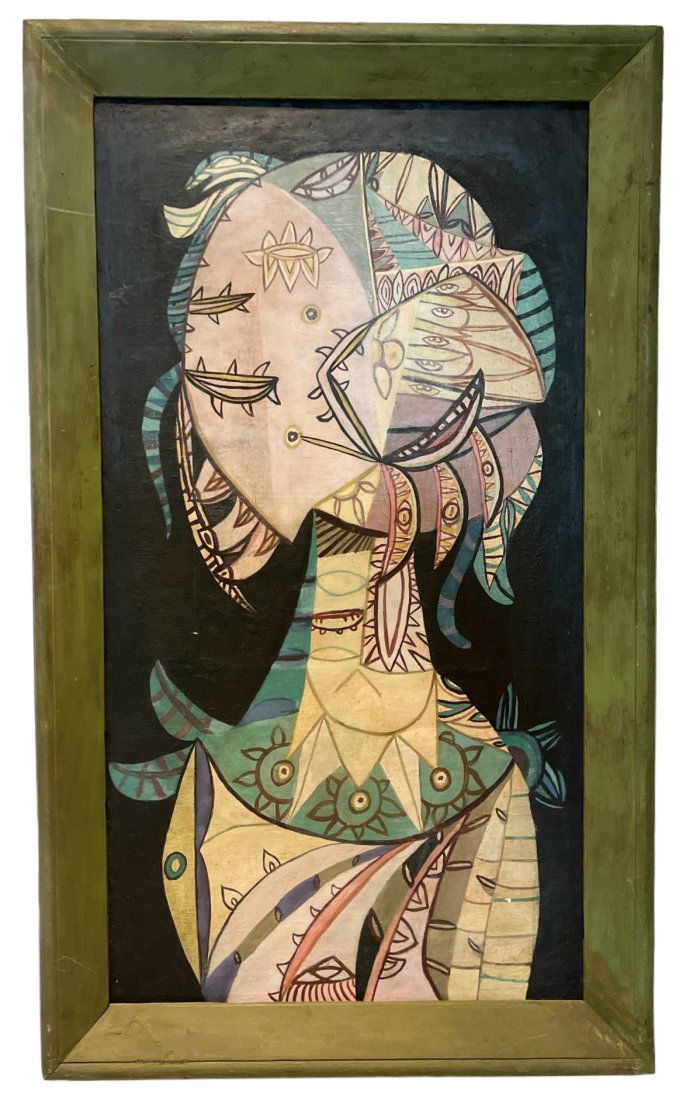 Cuban School Abstract Painting, Unsigned, (1 of 3)