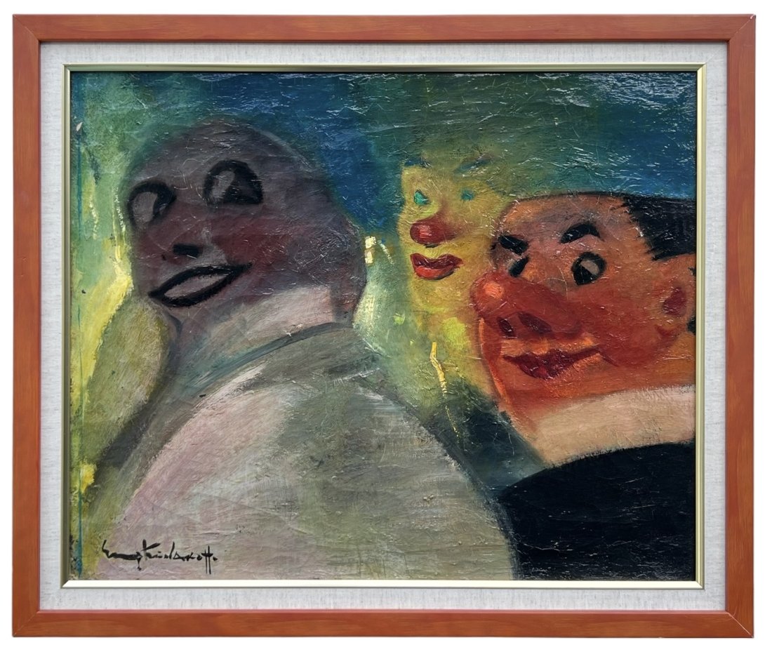 SERGE KISLAKOFF (1897-1980, Russian) Modernist: Oil on canvas 24 x 20 in, 27.5 x 23.5 in (framed)