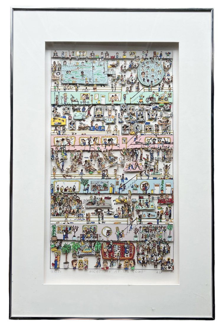 JAMES RIZZI "Meat Me At The Club" Artist Proof 3D Serigraph 1986 (1 of 5)