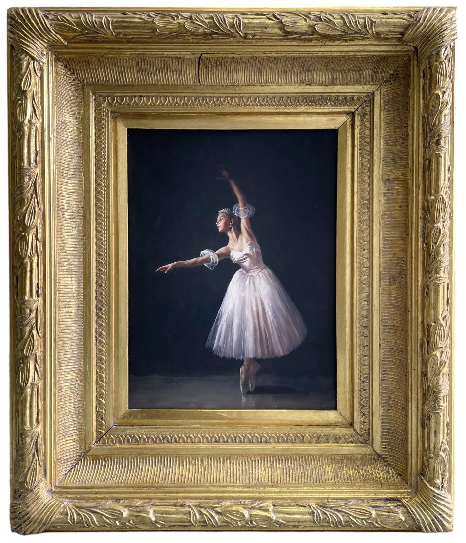 Russian School Realist Painting Of A Ballerina, Unsigned (1 of 5)