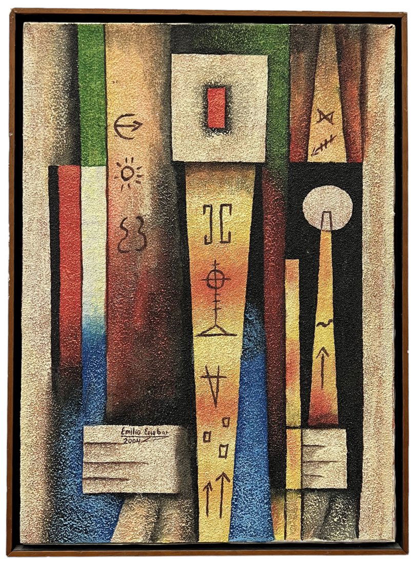 EMILIO ESCOBAR, Colorful Latin American Constructivist Abstract Painting (1 of 3)