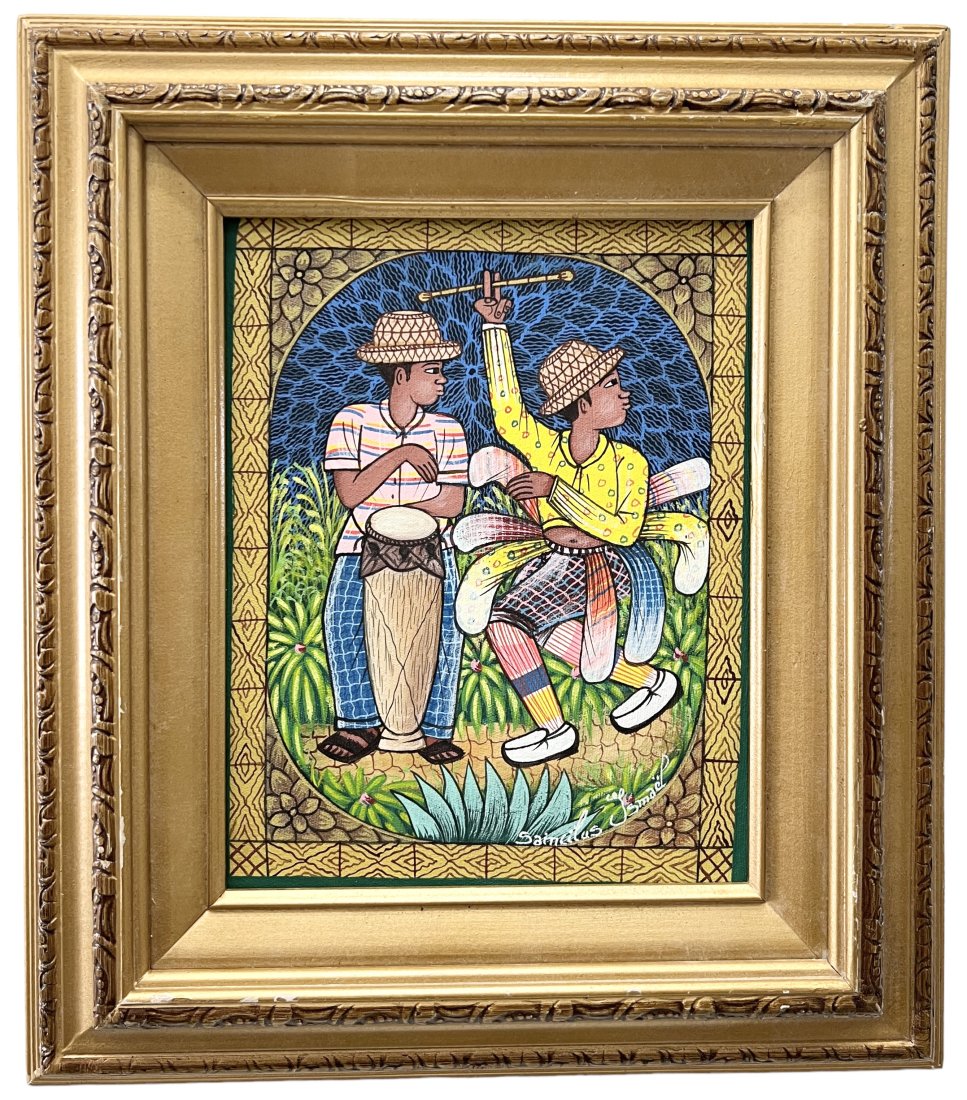 SINCILIUS ISMAEL (20th c, Haiti): Oil on canvas 10 x 8 in, 15 x 13 in (framed)