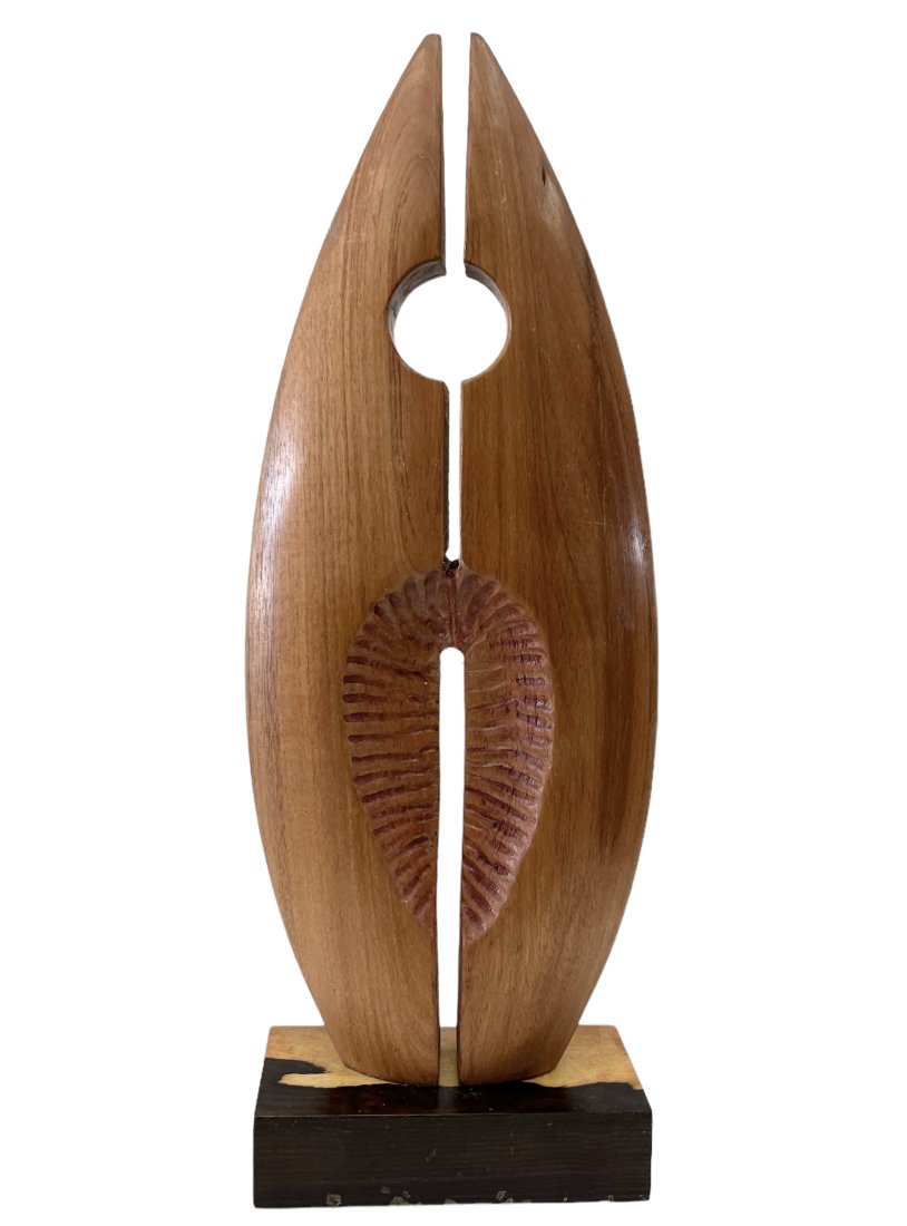 Modernist Wood Abstract Sculpture (1 of 3)