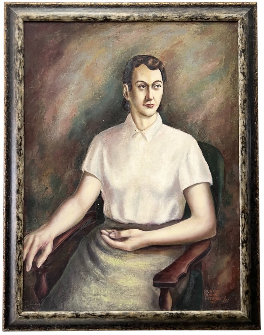 ROBERT BURNS HEDRICK, Portrait Of A Woman 1951 (1 of 3)