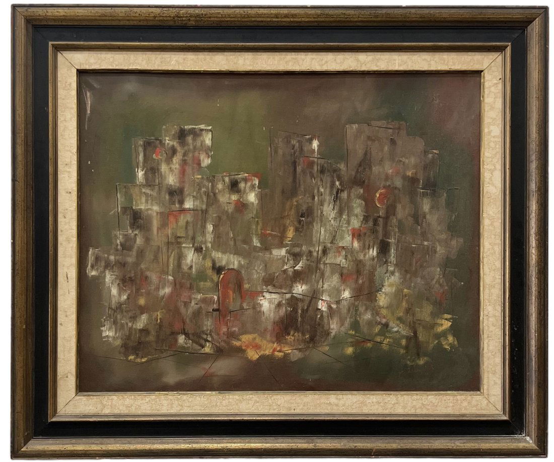 Mid-Century Modern 1960's Abstract Painting, Signed (1 of 4)