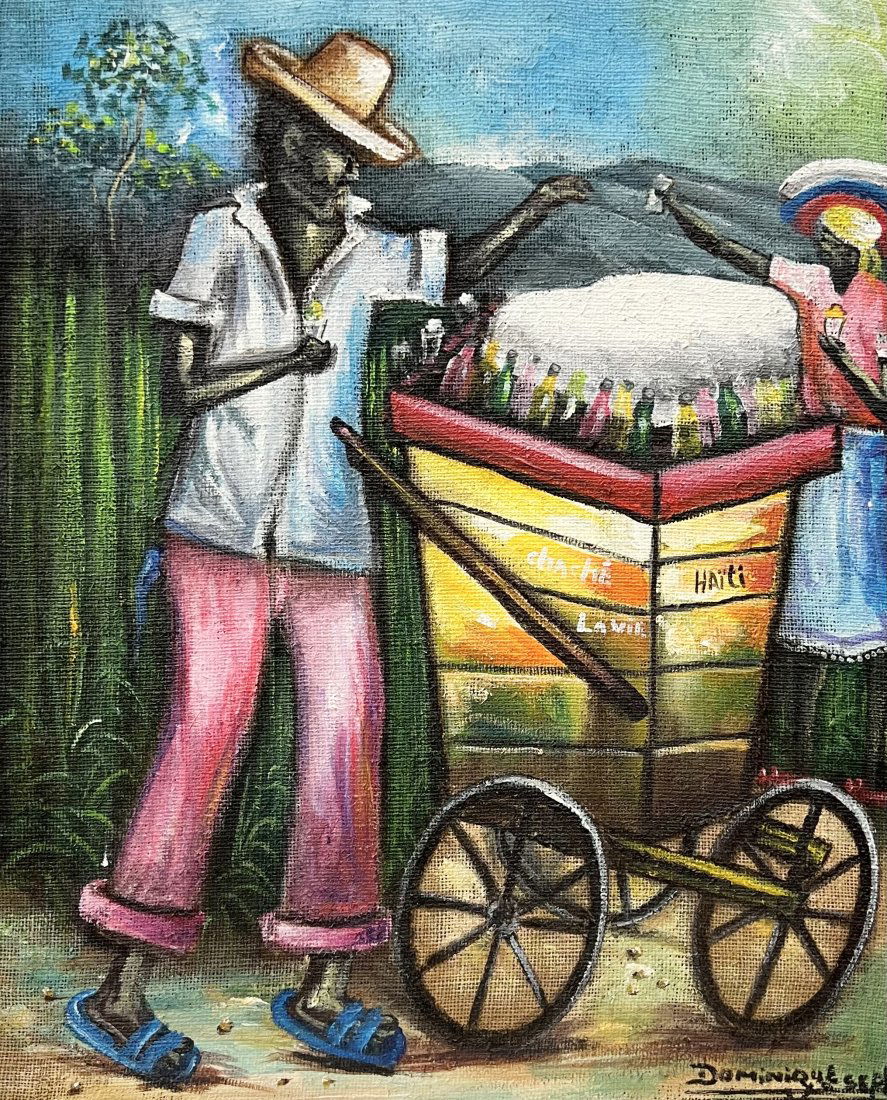 DOMINIQUE JOSEPH (20th c, Haiti) Street Vendor (1 of 2)