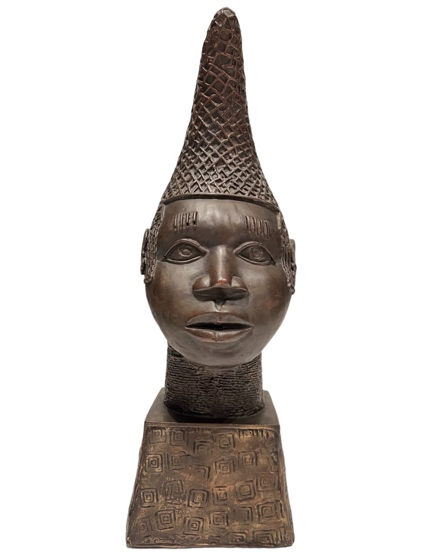 African Ceramic Sculpture Exhibited UPENN Art Museum: Size 19 x 6 x 6 in. UPENN art museum tag inside. Was from a previous exhibit, possibly a gift of some sort.