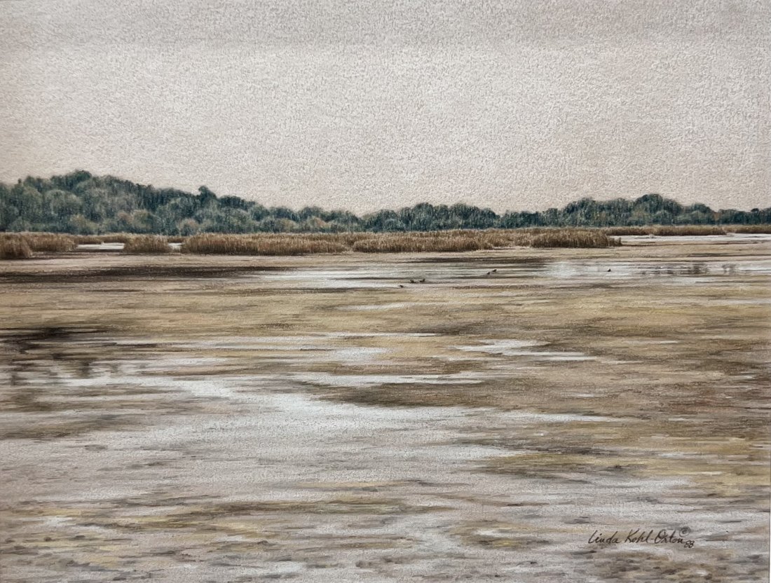 LINDA KOHL ORTON (20th c, American) Summerville South Carolina Artist: Pastel on paper 9.5 x 7.5 in, 18.5 x 16.5 in (framed)