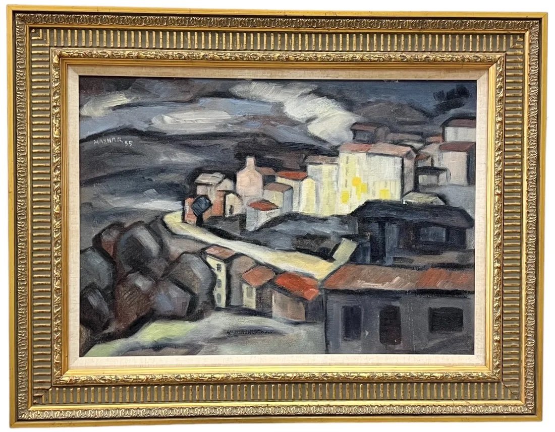 MAZHAR AYKUT (b. 1933, Turkish): Oil on board 24 x 17 in, 31 x 24 in (framed)
