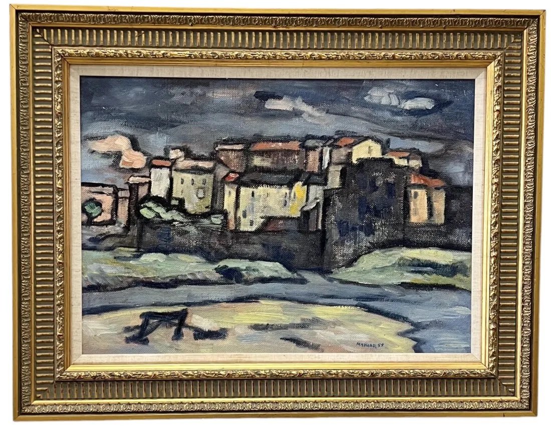 MAZHAR AYKUT (b. 1933, Turkish): Oil on board 24 x 17 in, 31 x 24 in (framed)