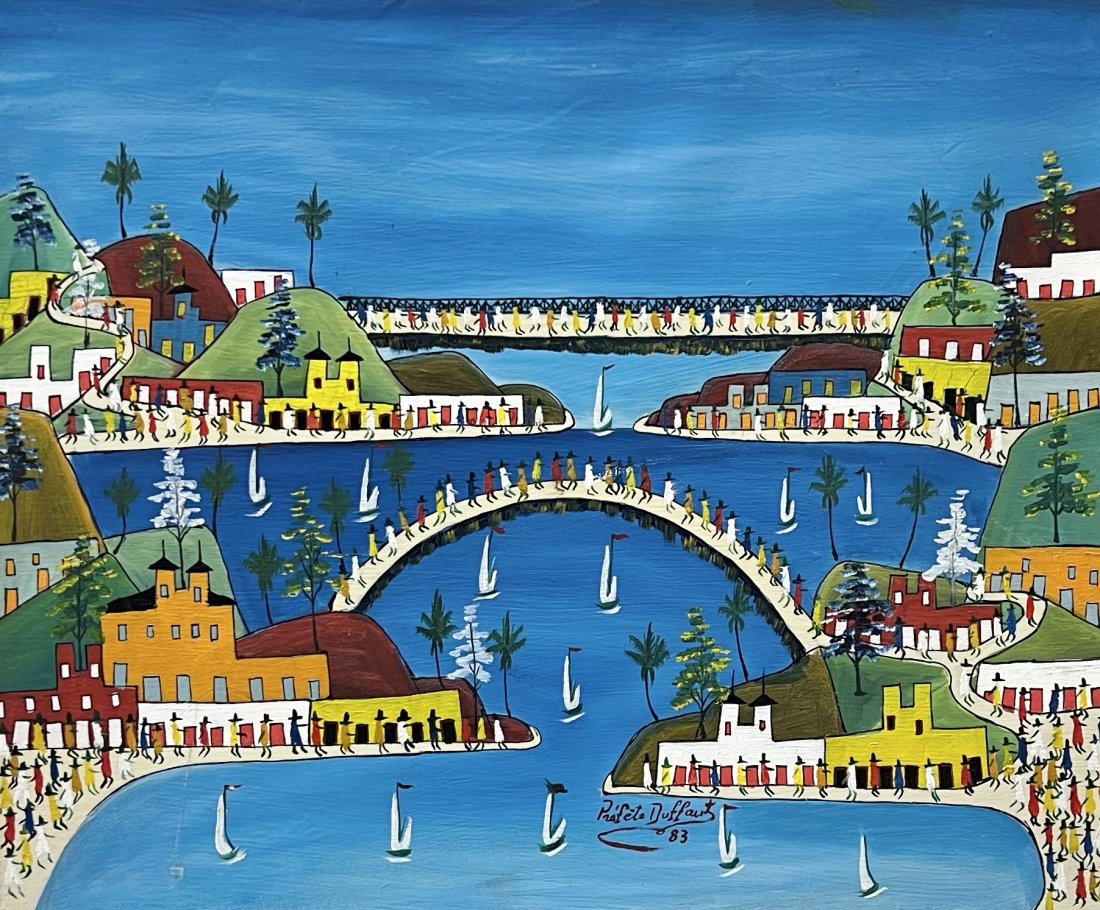 PREFETE DUFFAUT (1923-2012, Haiti): Oil on canvas 24 x 20 in