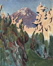 Important Japanese Fauvist Mt. Fiji Painting Attributed To Umehara Ryuzaburo