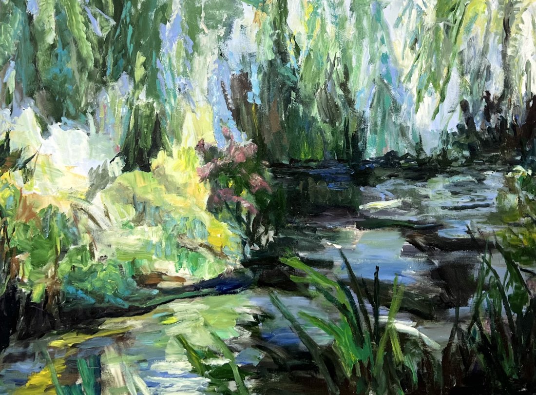ROCHELLE HAFT (20th c, American) Everglades, Florida Artist: Acrylic on canvas 30 x 40 in