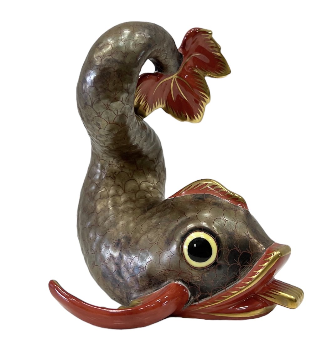 Vintage Herend Porcelain Koi Fish Figurine (1 of 4)