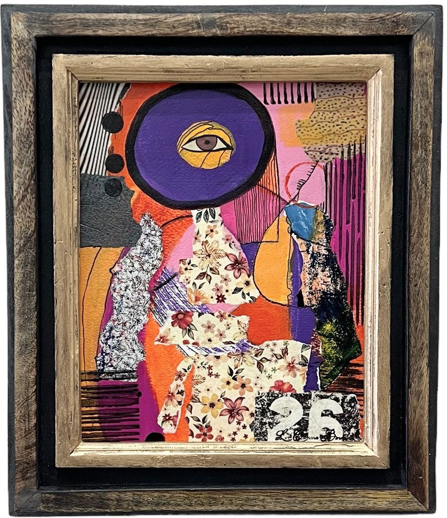 Contemporary Mexican Abstract Mixed Media Painting, Signed (1 of 3)