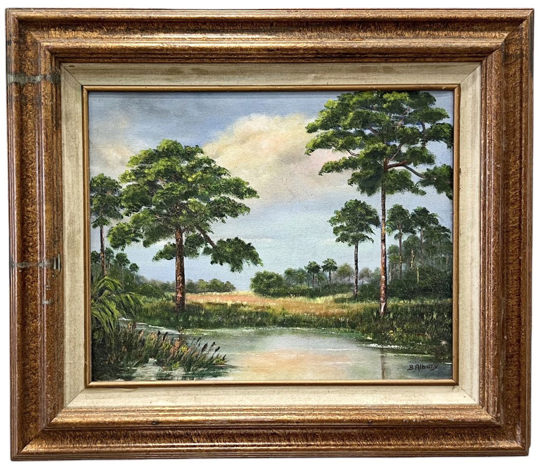 WILLIAM ALBURY (20th c, Florida) Everglades Landscape (1 of 4)