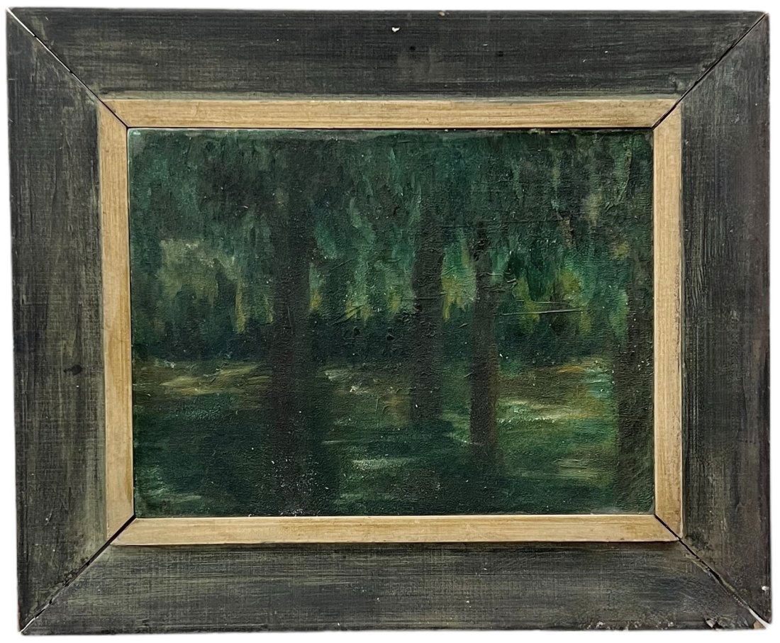 Antique American Florida Everglades Impressionist Landscape Painting, Signed (1 of 3)