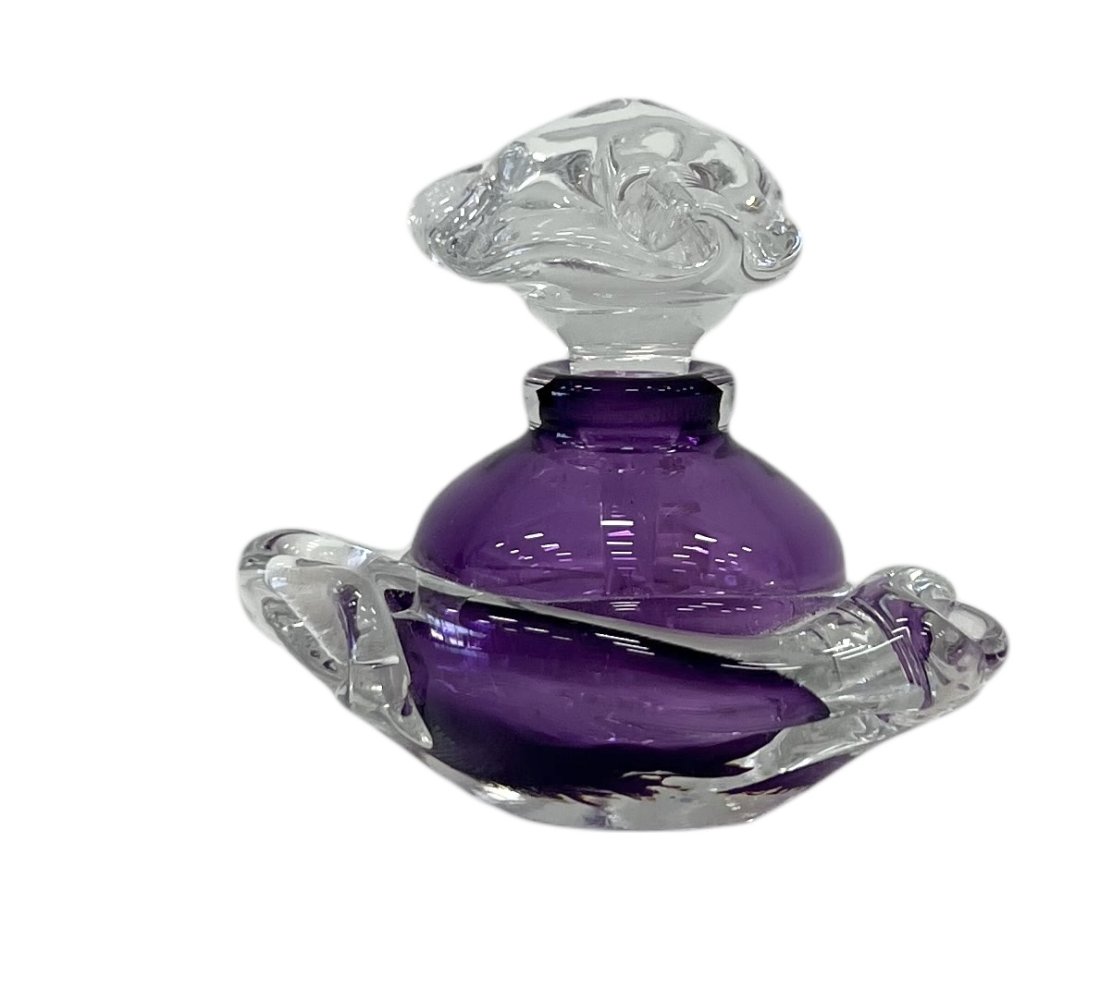 Signed Art Glass Perfume Bottle Attributed Leon Applebaum (1 of 2)