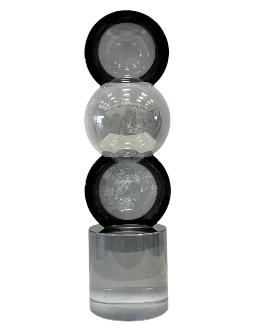 Contemporary Glass Sculpture: 13 x 4 in