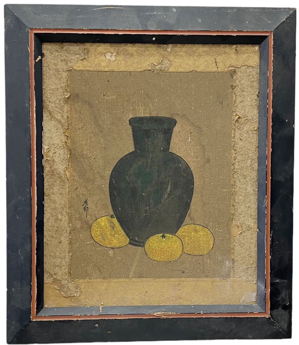 Early Modernist Japanese School Still Life With Lemons, Signed (1 of 7)