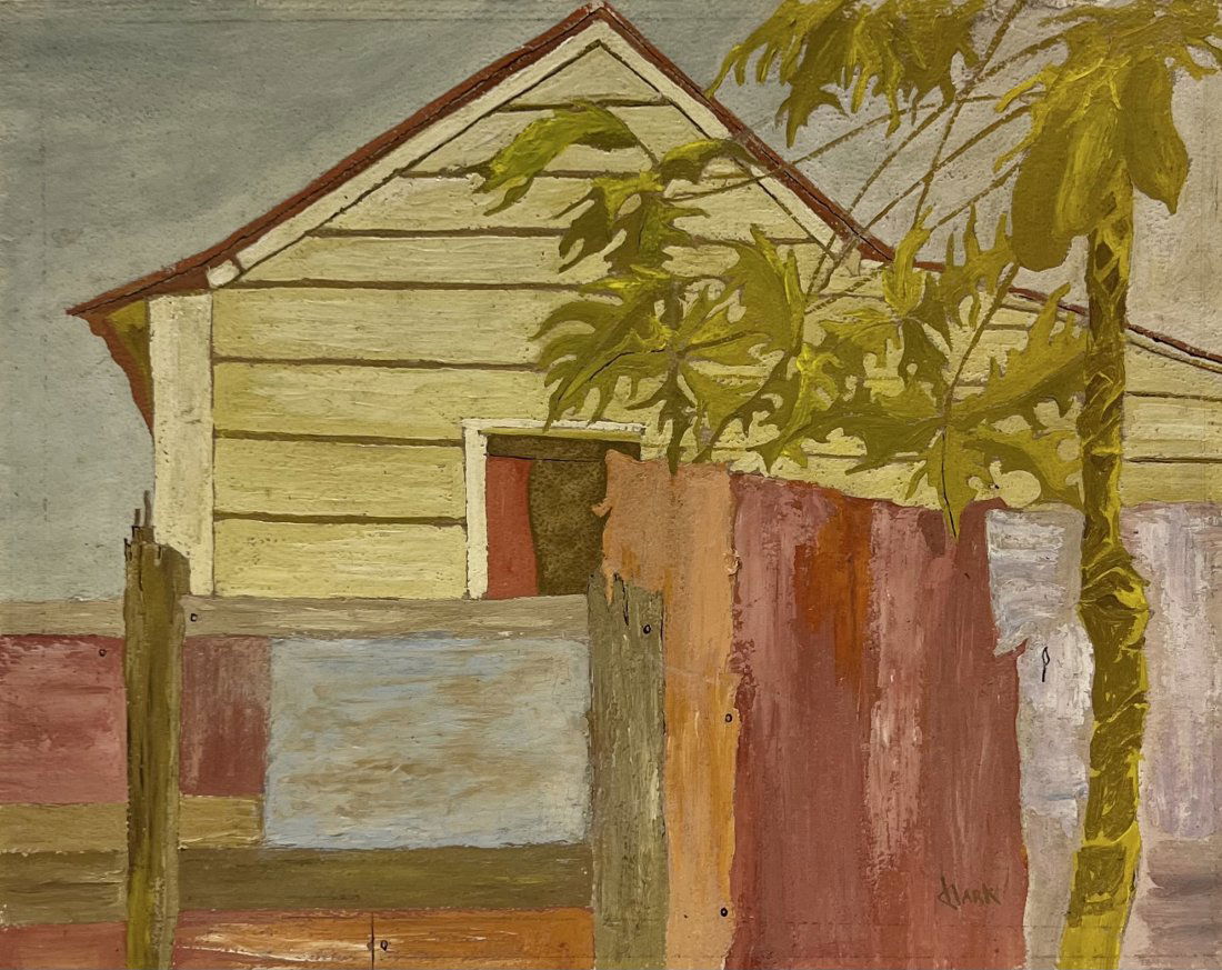 American Southern School Painting Of A House, Signed (1 of 4)