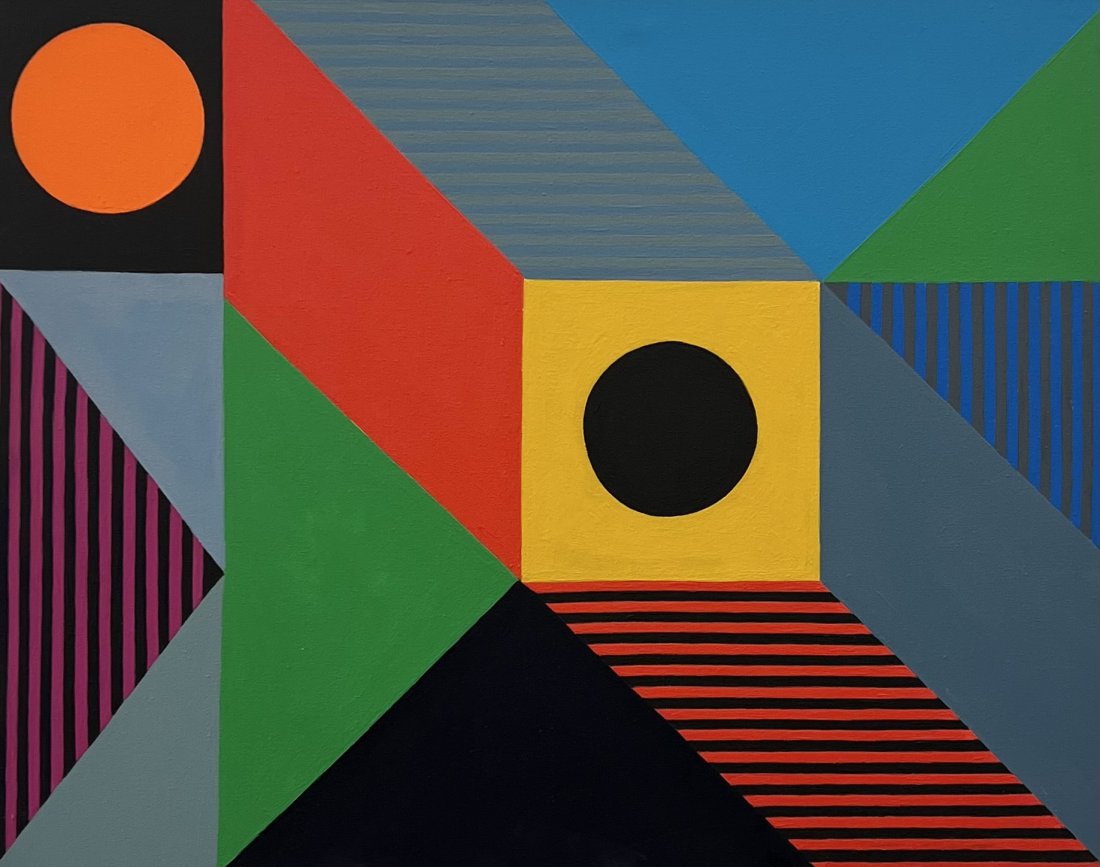 IVAN LIBERMAN (20th c, America) Geometric Abstract (1 of 3)