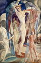 Important Period WPA Watercolor Possible Mural Study Signed & Dated 1932