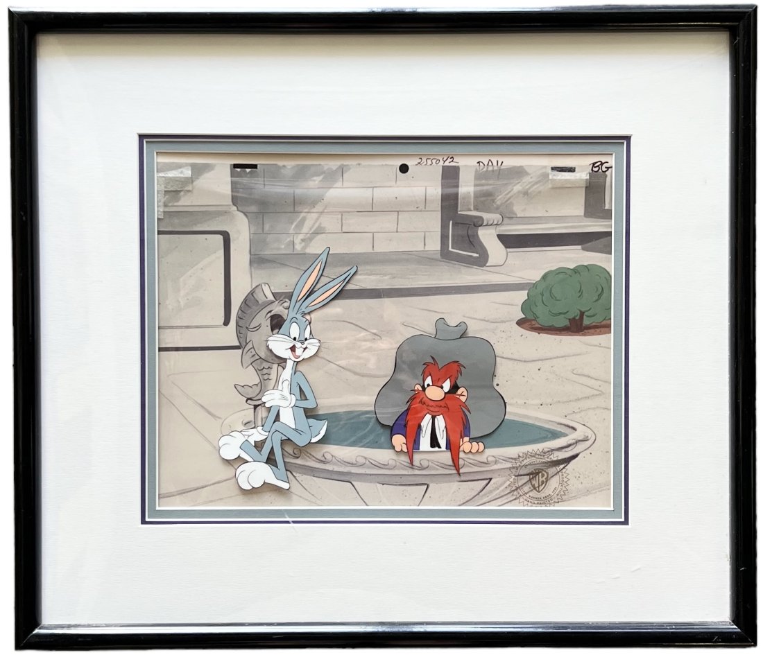 Warner Brothers Animation Cel Bugs Bunny Mad World Of Television (1 of 3)