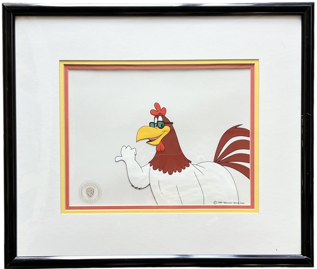 Warner Brothers Oscar Mayer Commercial "Beach Song" Foghorn Leghorn Cel: 11.5 x 9 in, 20.5 x 17.5 in (framed)