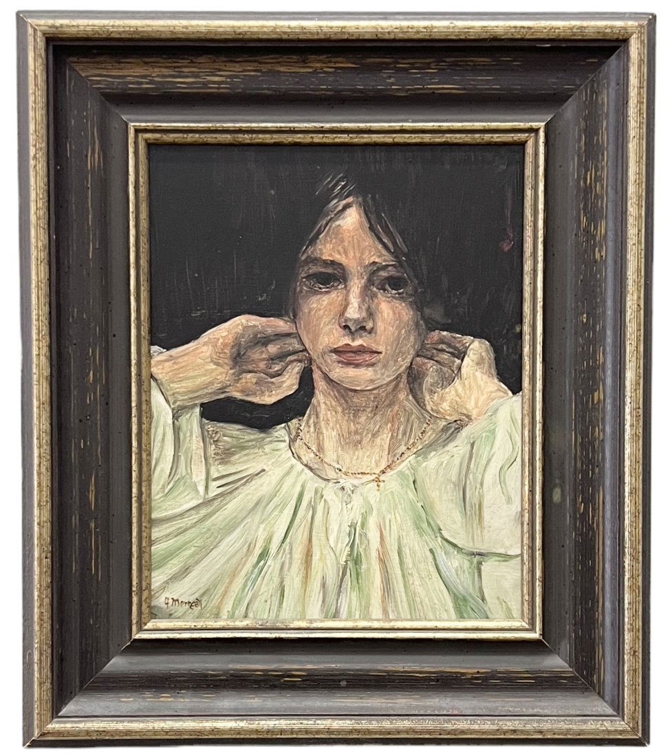 JOHN MORREALL (20th c, American) Portrait Of A Girl, Washington Artist (1 of 3)