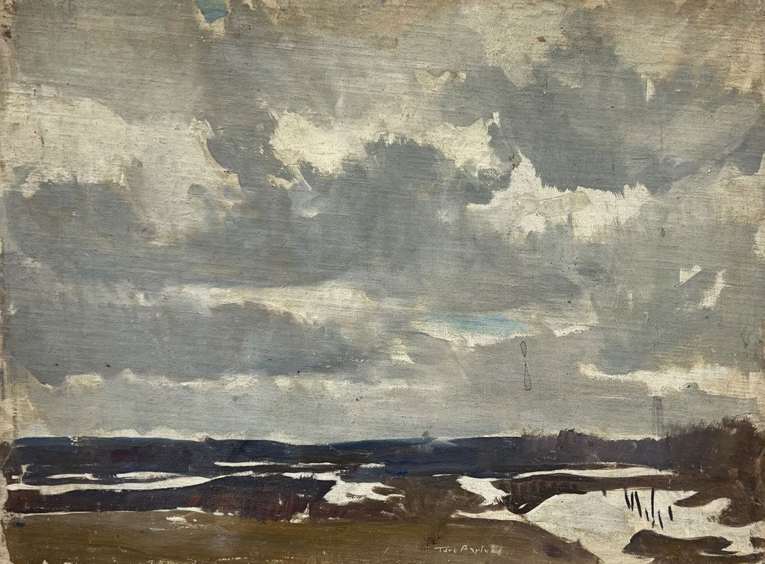 TORE ASPLUND (1903-1978, American) Amagansett, New York Winter Beach Scene (1 of 4)